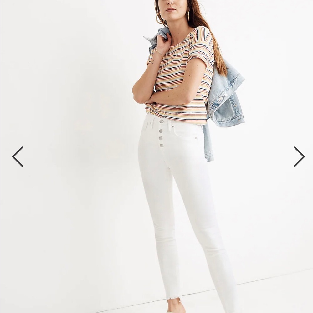 Madewell skinny button front jeans